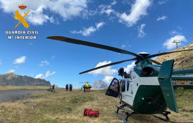 Uno de los rescates realizados por la Guardia Civil de Huesca durante este puente del Pilar