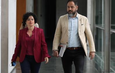 Inmaculada Jurío y Ramón Alzórriz, parlamentarios del PSN.
