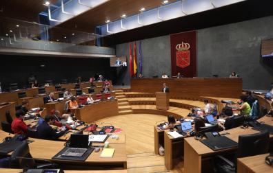 Imagen de uno de los últimos Plenos del Parlamento de Navarra.