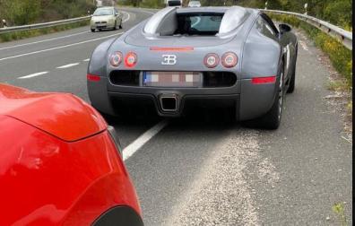 La Policía Foral, junto al Bugatti Veyron denunciado