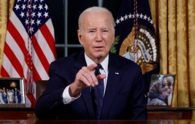 Discurso del presidente de Estados Unidos, Joe Biden, desde el Despacho Oval de la Casa Blanca para pedir al Congreso ayuda militar contra Rusia y Hamás