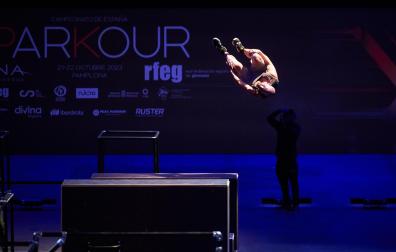 Fotos del Campeonato de España de Parkour en el Navarra Arena