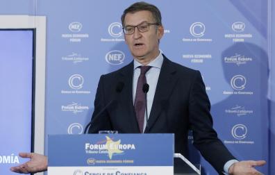 Alberto Núñez Feijóo, en el Fórum Europa Tribuna Catalunya