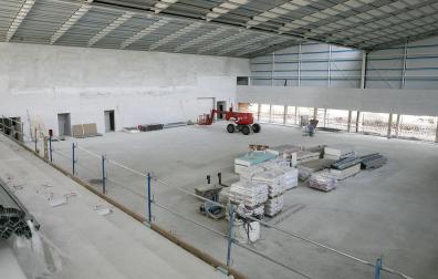 Obras del polideportivo de Buztintxuri