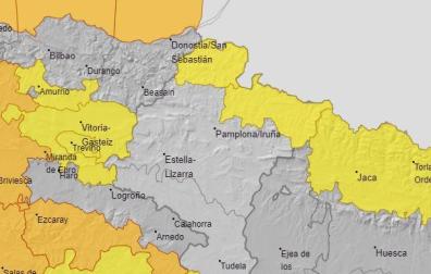 Zonas en alerta amarilla para este sábado
