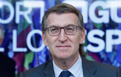 El líder del PP, Alberto Núñez Feijóo durante la Junta Directiva Nacional de la formación, este lunes en Madrid