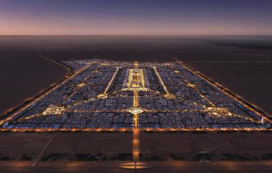 Boceto de la futura South Sabah Al-Ahmad City, en Kuwait