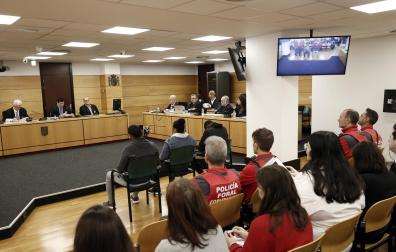 Una sesión del juicio por el crimen de Villava