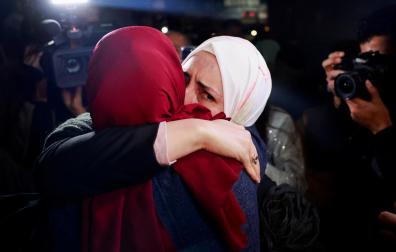 Reencuentro durante la tregua entre Israel y Gaza