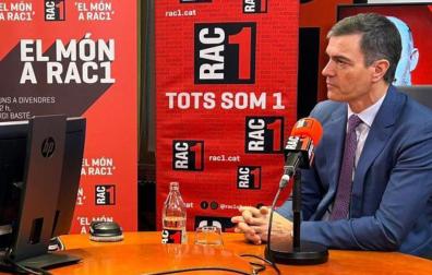 Pedro Sánchez, durante la entrevista