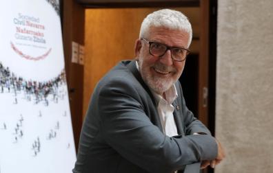 Gregorio Luri, en una visita reciente a Pamplona, en Civivox Condestable