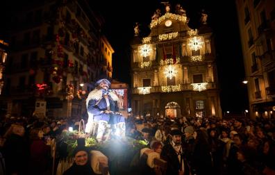 Visita del Olentzero a Pamplona este domingo, 24 de diciembre./