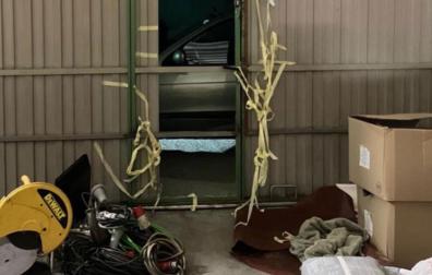 Nave del polígono de Mutilva en la que se estaba produciendo el robo