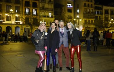 Foto de los disfraces de la Nochevieja 2023 en Pamplona./
