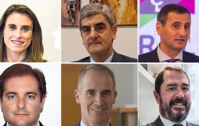 Isabel Moreno (Caixabank), Félix Sola (Caja Rural), Francisco Javier Cortajarena (Laboral Kutxa), Pablo Cámara (Sonagar), Zenón Vázquez (Elkargi Navarra) y Miguel Arlaban (Haltia Capital)