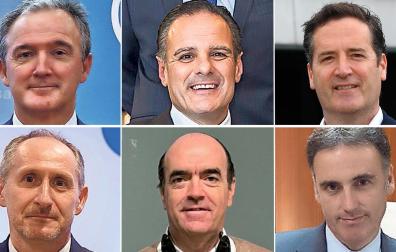 Juan Manuel Gorostiaga (Mutua Navarra), Fermín Elizalde (Grupo ISN), Eduardo Ryan /Iberdrola), José Manuel Erro (La Información), Javier Galardi (Sedena) y Pedro Osacar (Mutuavenir Seguros)