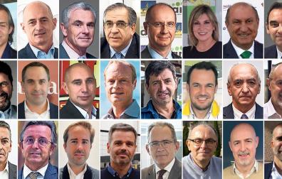 Eduardo López, Aurelio Antuña, José Antonio Canales, Antonio Sánchez, Alejandro Martínez, Laura Sandúa, Jesús Marín, Santiago Sala, Ramón San Martín, Iosu Barberena, Imanol Vidal, Michael Brinkmann, Juanma Garro, Michael Ramette, Francisco Arrarás, Sixto Jiménez, Jorge Moreno, Carlos Álvarez, Imanol Mijimolle, Iñaki Biurrun, Ricardo Llatser, Fernando Zaratiegui, Tomás Antoñana y Javier Basabe
