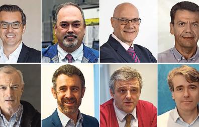 Michel Hobusch, Roberto Lanaspa, Óscar Huarte, Miguel Ugalde, Juan Córdoba, Jon Angulo, Francisco Cebeiro e Ismael Gambra