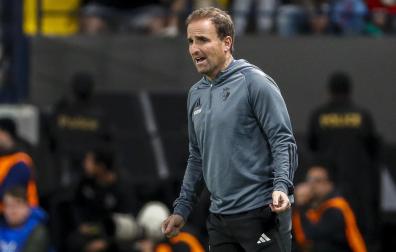 El entrenador de Osasuna, Jagoba Arrasate, en la semifinal de la Supercopa de España