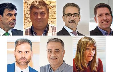 Ignacio Ugalde, Javier Marzo, Juan Carlos Equiza, Iñaki Ecay, Danny Imízcoz, Antonio Rodríguez y Elena Alemán