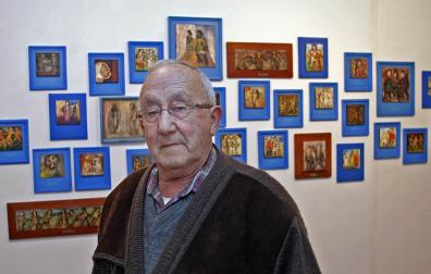 Patxi Buldain en una exposición de la propia fundación Buldain de Huarte