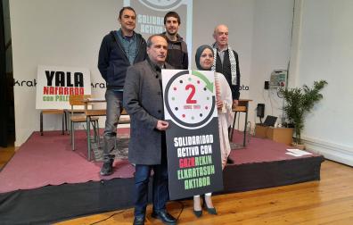 Rueda de prensa de presentación de la iniciativa 'Solidaridad activa' con Gaza