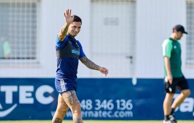 El Chimy Ávila, en un entrenamiento de esta temporada