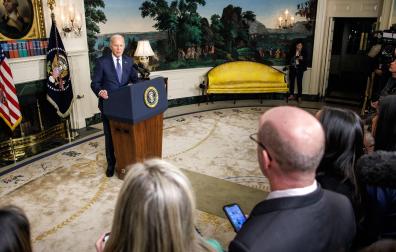 Joe Biden ofrece una rueda de prensa después de la publicación del informe del fiscal especial sobre los documentos clasificados encontrados en la casa privada del presidente