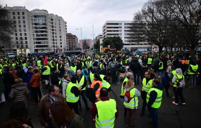 Imágenes de la marcha a favor del agro navarro.