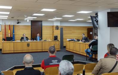 Imagen tomada en la primera sesión del juicio por el crimen de Tafalla de 2022