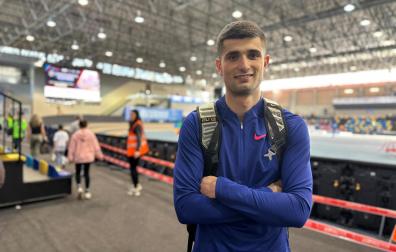 Asier, el pasado domingo 19 de febrero en Ourense, tras proclamarse campeón de España