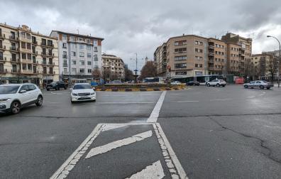 Tráfico fluido este sábado en la plaza de Merindades