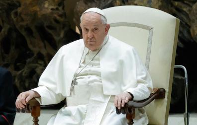 El papa Francisco, durante la audiencia semanal en el Vaticano