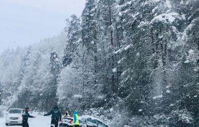 En la NA 137 km 37 un vehículo en el que circulaban dos mujeres y tres menores se ha salido de la vía y se ha quedado próximo al cauce del río.