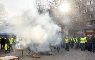 Fotos de la nueva jornada de protestas de los agricultores navarros.