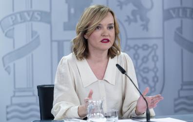 La ministra Portavoz, de Educación, Formación Profesional y Deporte, Pilar Alegría