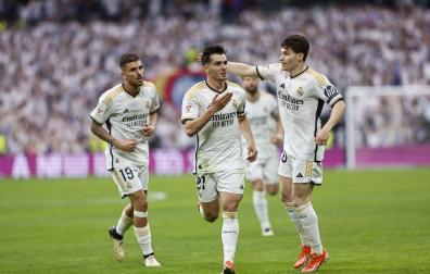 Brahim Díaz festeja el gol anotado ante el Cádiz