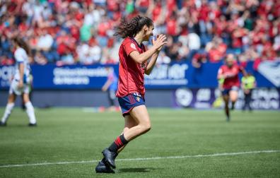Maite Valero, tras marcar el 1-0 contra el Espanyol