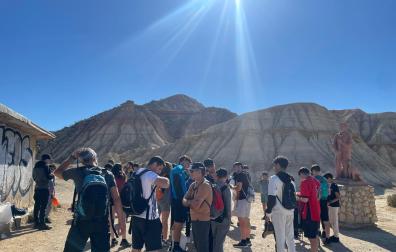 Jornada en las Bardenas del proyecto "Reconvive" del CIP ETI Tudela y el IES Alhama de Corella
