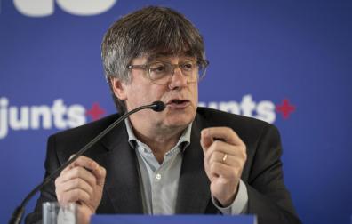 El expresident de la Generalitat, Carles Puigdemont, este jueves en Perpiñán