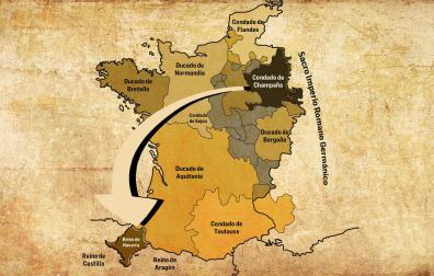 El reino de Navarra tuvo una dinastía de reyes procedentes del condado de Champaña, situado en el noreste de Francia