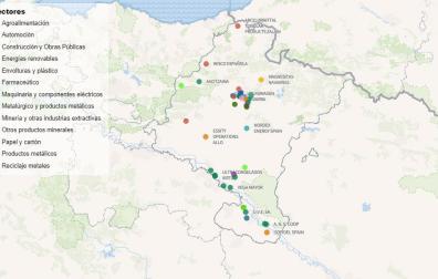 Gran parte de las industrias se encuentran en el área de Pamplona