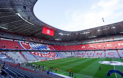 Interior del Allianz Arena donde Ucrania y Rumanía se estrenarán en la Eurocopa de Alemania 2024