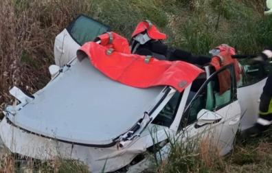 Imagen del estado en el que quedó el vehículo