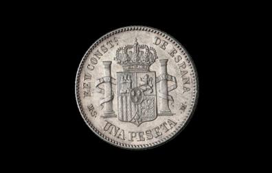 Reverso de la peseta de 1884