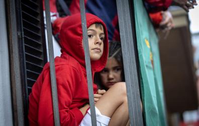 Momentos antes del segundo encierro de San Fermín 2024. |