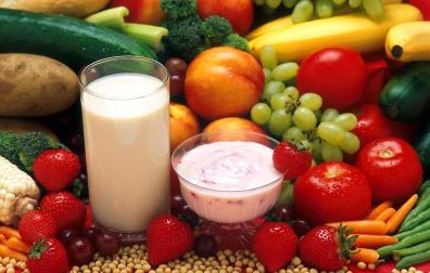 Frutas y vegetales en variedad