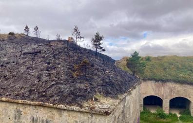 Así ha quedado el fuerte San Cristóbal después del incendio
