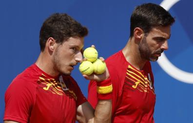 Pablo Carreño y Marcel Granollers, en el partido contra Matthew Ebden y John Peers