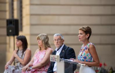 María Chivite, a la dcha., junto a los consejeros Óscar Chivite, Ana Ollo y Begoña Alfaro
